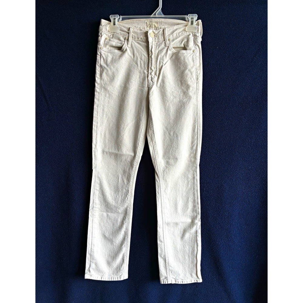 MOTHER Mid Rise Dazzler Ankle Jeans Size 26 Ivory Cream Style 1686-413